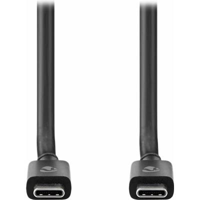Nedis CCGB66040BK10 USB 4.0 Gen 3x2/ zástrčka USB-C - zástrčka USB-C/ 240 W/ 8K@60Hz/ 40 Gbps/ poniklovaný 1m černý
