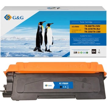 Compatible УНИВЕРСАЛНА КАСЕТА ЗА BROTHER HL L2300D/L2340DW/L2360DN/L2365DW/DCP L2500D/L2520DW/L2540DN/MFC L2700DW - HIGH CAPACITY - TN2320 (TN-2320)/TN2350 (TN-2350)/TN2380 (TN-2380)/TN660 (TN-660) - Black - PN NT-CB660/NT-PB660 - G&G (NT-CB660)