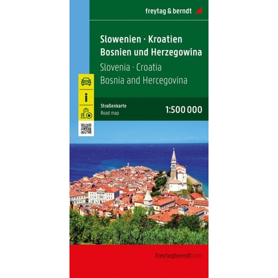 Slowenien - Kroatien - Bosnien-Herzegowina, Straßenkarte 1:500.000, freytag & berndt