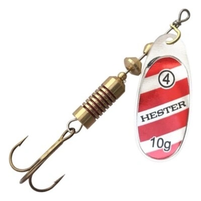 Hester Fishing rotačná trblietka Ospray Red Stripes 4g