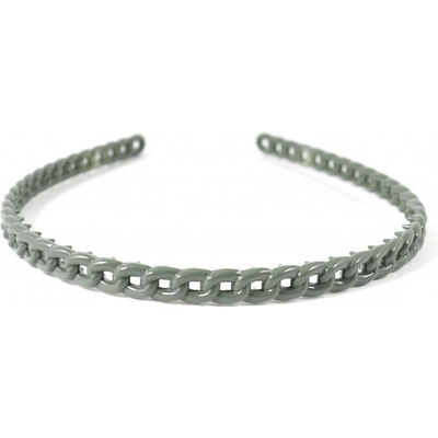 Plastová čelenka jako řetízek zeleno-šedá – Zboží Dáma