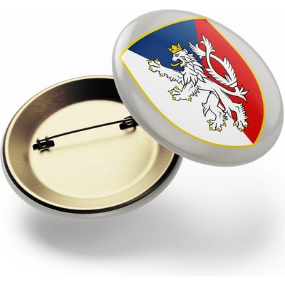 CZECHMANIA Placka erb se lvem šedivá
