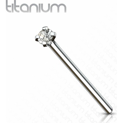 MARRE Variabilní piercing do nosu titan, čirý kamínek (2 mm) TIT1039-020