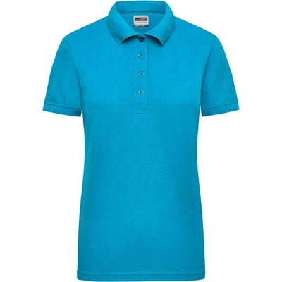 James & Nicholson JN 829 Dámske pracovné piqué polo modrá Turquoise