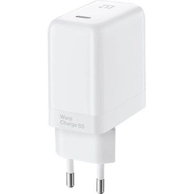 OnePlus Warp Charge 65W Power Adapter - захранване за ел. мрежа за лаптопи, смартфони и таблети USB-C изход с технология за бързо зареждане (бял)