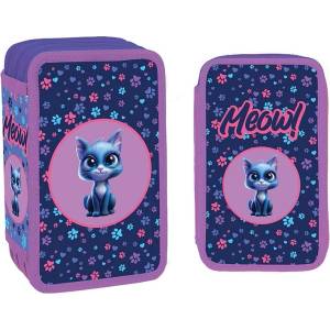 S-Cool Несесер с пособия S. Cool - Meow, 3 ципа, 38 части (SC2922)