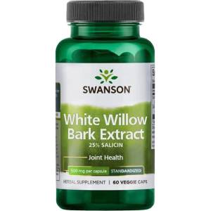 Swanson White Willow Bark Extract, 500 mg, 60 капсули, Swanson (SWH226)