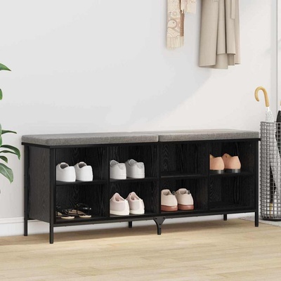 vidaXL Шкаф за обувки 131 x 35 x 50 см Инженерна дървесина и желязо (881312)