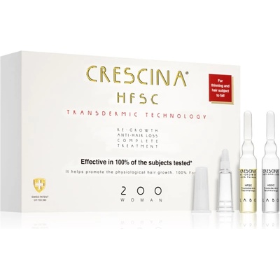 Crescina Transdermic 200 Re-Growth and Anti-Hair Loss грижа за растеж на косата против косопад за жени 20x3, 5ml