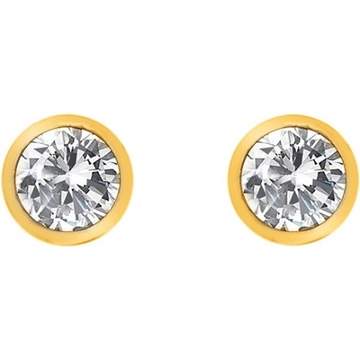Hot Diamonds pozlacené náušnice s topazy a pravým diamantem Gemstone DE832