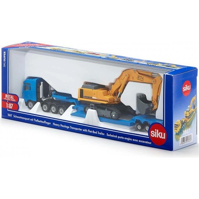Siku S1847 Nákladní auto autopřepravník s bagrem