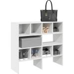 vidaXL Поставки за обувки, 2 бр, стифируеми, бели, 89, 5x30x40 см (858840)