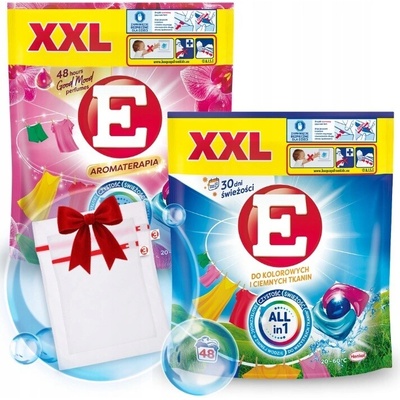 E Power kapsuly na pranie farebnej a tmavej bielizne mix 2 x 92 PD