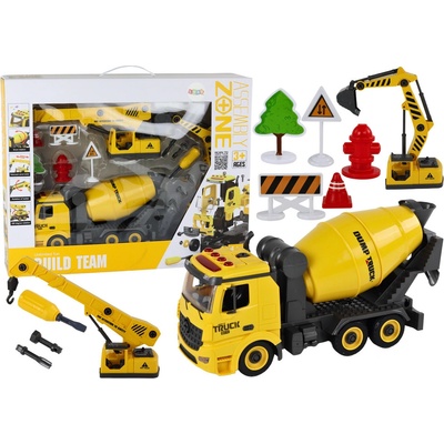 LEAN TOYS Stavebné vozidlo – žlté 1:12
