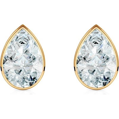 Обеци Pure: злато, лабораторни диаманти с шлифовка "капка