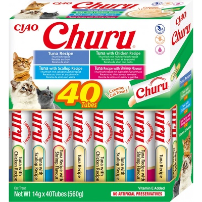 Churu Cat BOX Tuna Seafood Variety 40 x 14 g