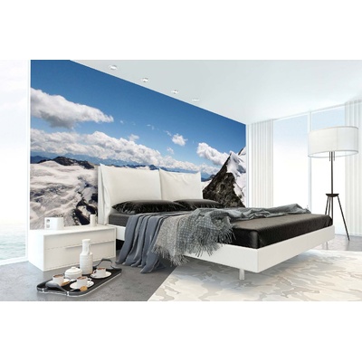 DIMEX ART Самозалепваща се флизелинова фототапета швейцарски алпи 375 x 250 см