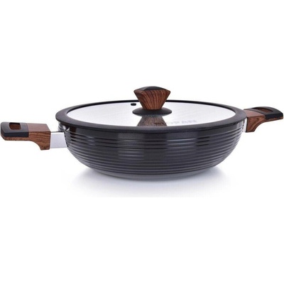 BIOPAN nepřilnavá pánev WOK s poklicí Ø 28 cm 3,6 L