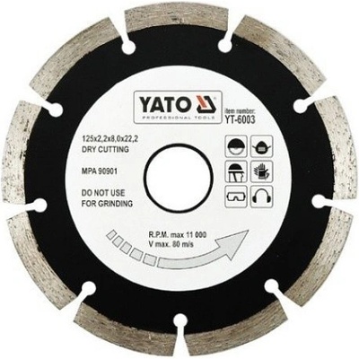 Yato Kotouč diamantový 125 x 22,2 x 2,2 mm
