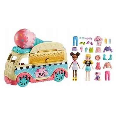 Mattel Polly Pocket Módní pojízdná zmrzlinárna