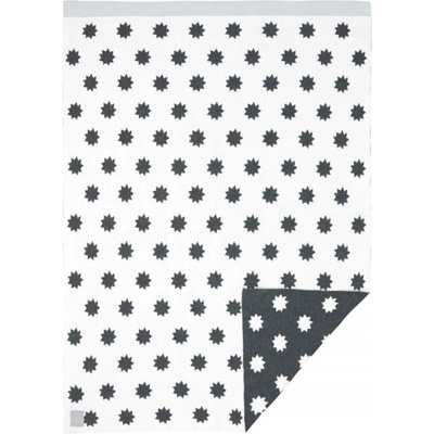 Lassig Плетено одеяло Lassig - Черно-бели звездички, 75 x 100 cm, двулицево (4042183369020)