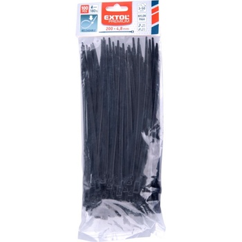 Extol Premium 8856254 sťahovacie pásky 200 x 4,8 mm 100 ks