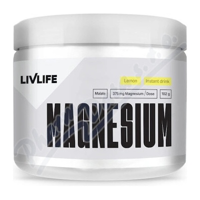 Livlife Magnesium malate 15% drink citrón 102 g