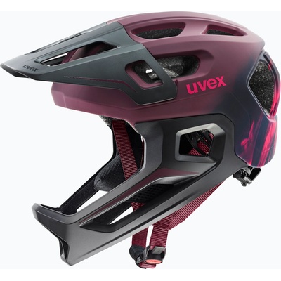 uvex Детска велосипедна каска UVEX React Fullface Jr cramberry matt