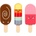 Orange Tree Toys Дървена играчка Orange Tree Toys - Сладоледи, 4 части (OTT29621)