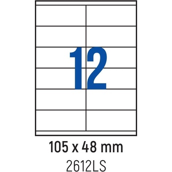 Spree Етикети лепящи 12 бр. , 105.0x48.0 мм, 100 л. , A4, кант 2 (3800884029879)