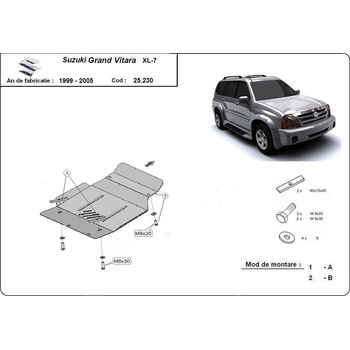 Scut Motor - Румъния Метална кора под двигател suzuki grand vitara от 1999 до 2006 (72334)