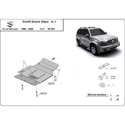 Scut Motor - Румъния Метална кора под двигател suzuki grand vitara от 1999 до 2006 (72334)