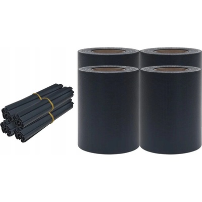 zahrada-XL Stínící plotová fólie 4 ks PVC 35 x 0,19 m matná tmavě šedá