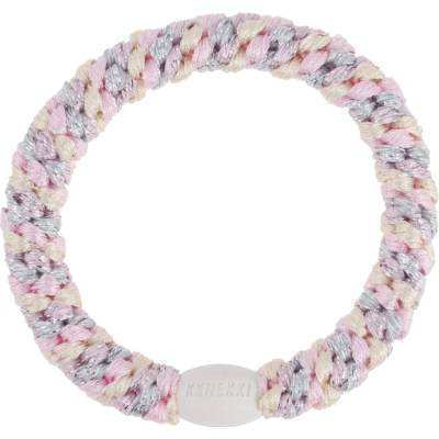KKNEKKI Gumička do vlasů Kknekki Silver Pink Glitter, růžová barva