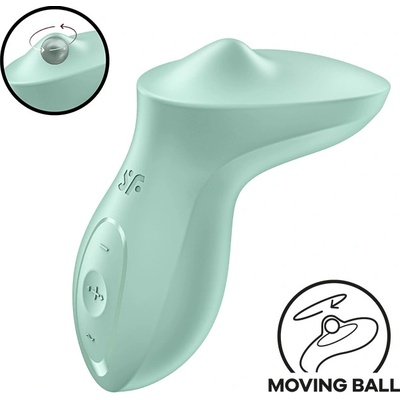 Satisfyer Exciterrr - въртящ се клиторен вибратор с мъниста (зелен)