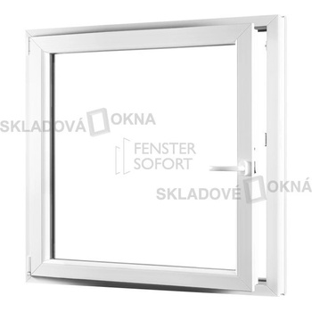 SKLADOVE-OKNA.sk - Jednokrídlové plastové okno PREMIUM, otváravo - sklopné ľavé - 1100 x 1200 mm, barva biela