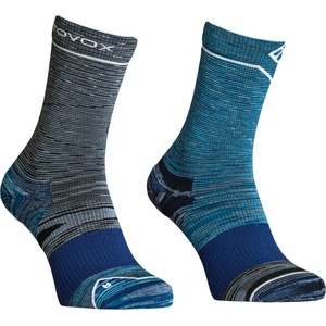 Ortovox Мъжки туристически чорапи Ortovox Alpine Mid Socks Merino socks - Blue Nunatak - размер 45-47 (EU) (201-7473-0413)