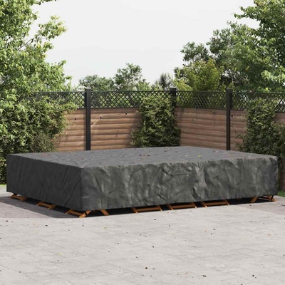 vidaXL Покривало за мебели Едноцветен Черно 350 x 260 x 90 cm 210D (4105867)