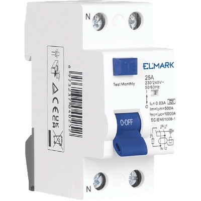 ELMARK ДЕФЕКТНОТОКОbА ЗАЩИТА jel1a 6ka 2p 25a/300ma (40523)