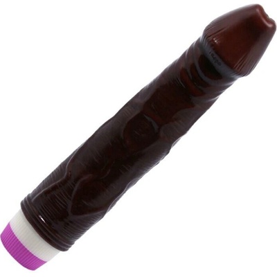 Waves Of Pleasure Realistic Vibrator Brown 23 Cm