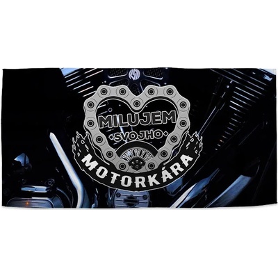 Sablio uterák milujem svojho motorkára 50 x 100 cm