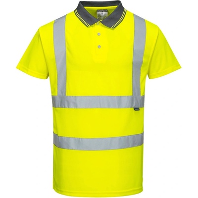Portwest Polokošile S477 Hi-Vis krátké rukávy reflexní žlutá 4XL