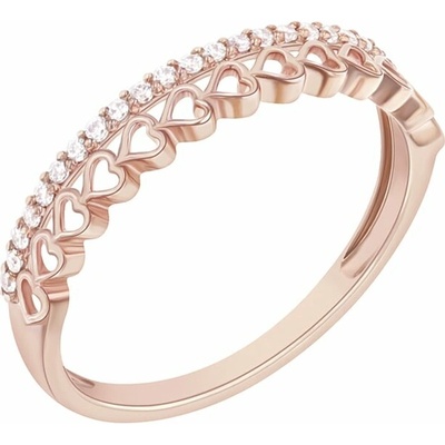 Eppi Romantický eternity prsteň s diamantmi Acacia R43037