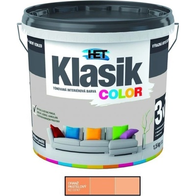 HET Klasik Color oranžová pastelová, 1,5kg