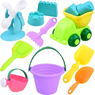 Inlea4Fun SAND TOYS Sada do pískoviště se sklápěčkou