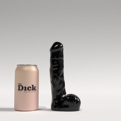 The Dick TD02 Richard čierne realistické dildo 18,5 x 4 cm