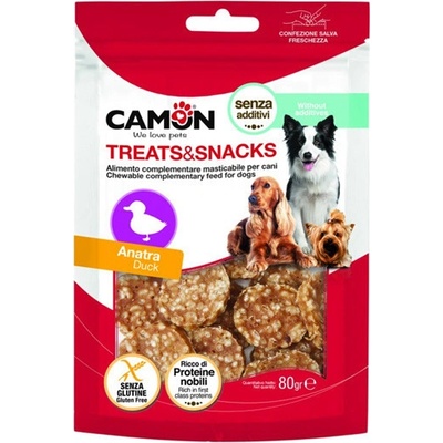 Camon Treats&Snacks Dog Krúžky kačica s ryžou 80 g