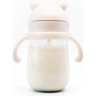 Kidnort Hrnček so slamkou Bringebaer 240 ml béžová