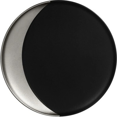 RAK Porcelain Metalfusion talíř hluboký 24 cm černostříbrný RAK-MFMODP24SB