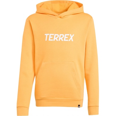 adidas Terrex Детски суичър adidas Terrex Kid's MT Logo Hoodie - Pure Tangerine - размер 170 (EU) (704-5879-0216)